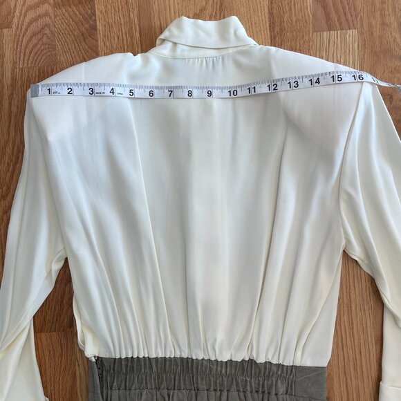 Vtg 90s Dawn Joy Floral Lace Vest Dress Set Sage Green Cream Size 6 Cottagecore - Picture 14 of 16